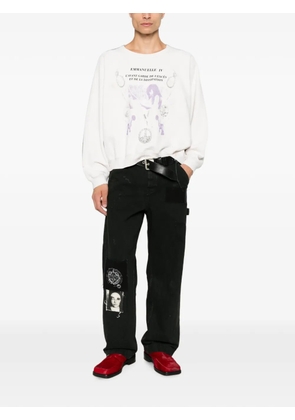 Enfants Riches Déprimés graphic-print distressed cotton sweatshirt - Neutrals