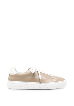 Versace leather sneakers - Neutrals