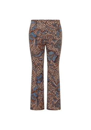 Weekend Max Mara Wkdonde floral-print polka-dot trousers - Brown