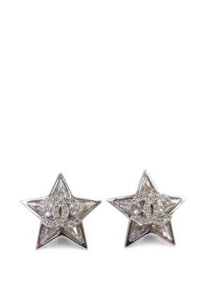 CHANEL Pre-Owned CC star-pendant earrings - Silver