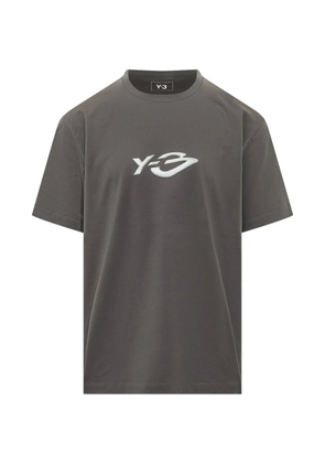 Y-3 logo-print T-shirt - Grey
