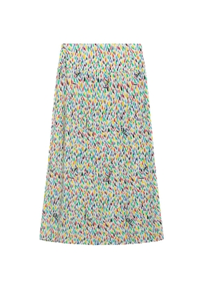 Valentino Garavani logo-print midi skirt - White