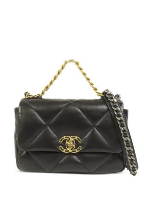 CHANEL Pre-Owned small Chanel 19 diamond-quilted shoulder bag - Black