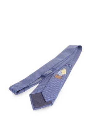 Hermès Pre-Owned H-logo tie - Blue