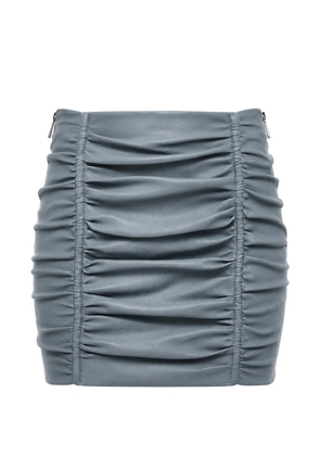 DSQUARED2 ruched leather skirt - Blue