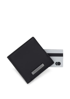Trussardi logo-plaque bi-fold wallet - Black