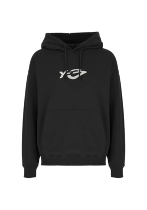 adidas logo-print drawstring hoodie - Black