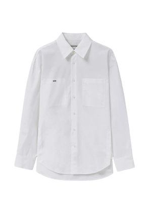 Wooyoungmi logo-print patch-pocket shirt - White
