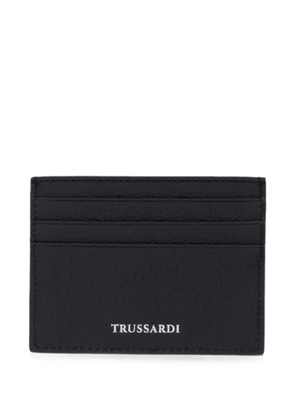 Trussardi logo-print card holder - Black