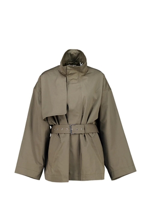 FRAME storm-flap belted jacket - Green