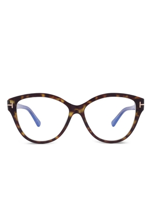 TOM FORD Eyewear shield full-rim eyeglasses - Brown