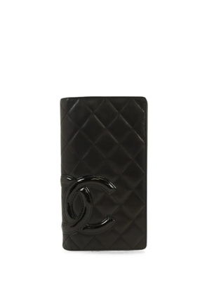 CHANEL Pre-Owned Cambon diamond-quilted wallet - Black