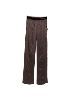 TOM FORD logo-waistband trousers - Brown