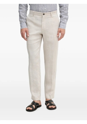 Joop! Hank pressed-crease logo-patch trousers - Neutrals