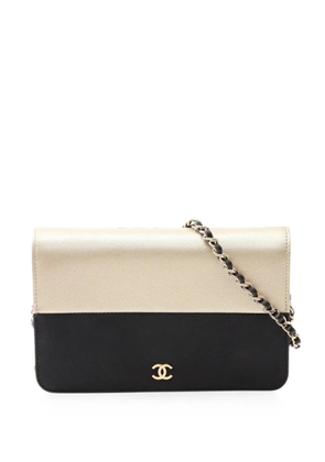 CHANEL Pre-Owned 2016-2017 two-tone leather shoulder bag - Black