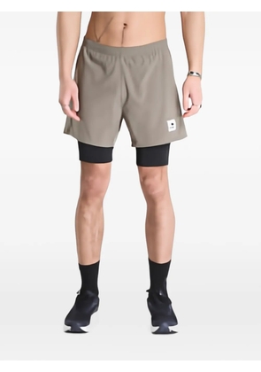 SAYSKY Pace logo-patch shorts - Neutrals