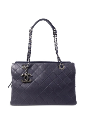 CHANEL Pre-Owned diamond-quilted shoulder bag - Blue
