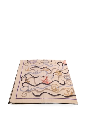 Hermès Pre-Owned graphic-print shawl - Neutrals