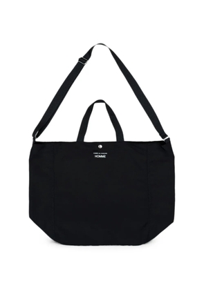 Comme des Garçons Homme logo-print shoulder-strap tote bag - Black