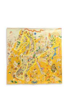 Hermès Pre-Owned Academia Hippica scarf - Yellow