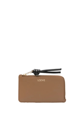 LOEWE Knot coin cardholder - Brown