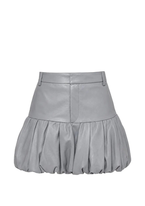 DSQUARED2 leather bubble-hem mini skirt - Grey