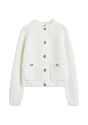 TOTEME hammered-button cardigan - White