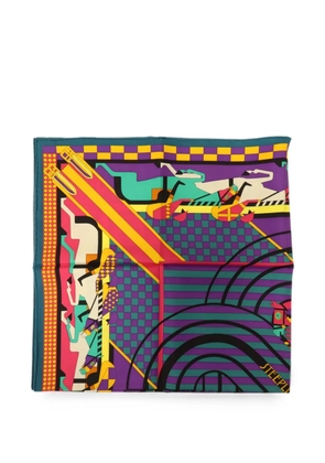 Hermès Pre-Owned Steeple Chase scarf - Purple