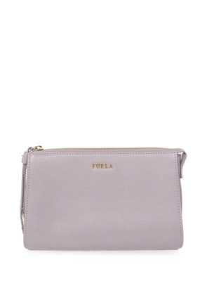 Furla grained-leather clutch bag - Purple