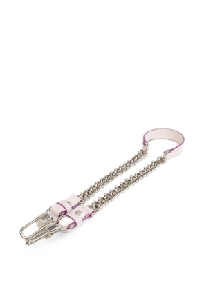 Delvaux Vintage chain leather shoulder strap - Pink