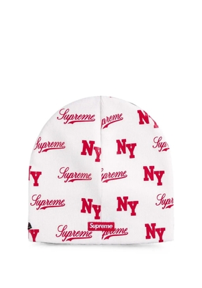Supreme x New Era monogram beanie - White