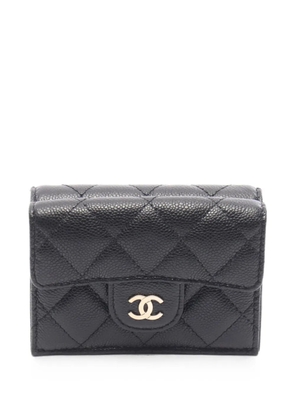 CHANEL Pre-Owned 2021s Matelassé Caviar flap wallet - Black