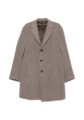 Canali single-breasted notched-lapels wool coat - Neutrals