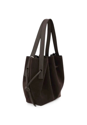 Yuzefi Mini Scallop suede tote bag - Brown