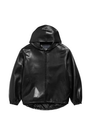 Balenciaga hooded leather jacket - Black