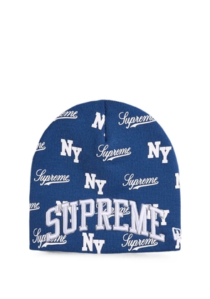 Supreme x New Era logo beanie - Blue