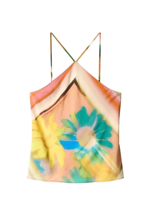STAUD Cubism floral-print top - Pink