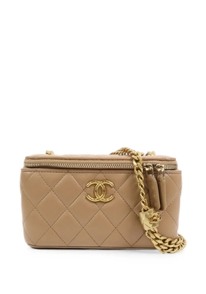 CHANEL Pre-Owned CC Vanity Case chain-strap lambskin shoulder bag - Brown