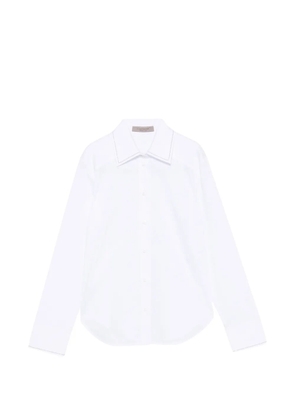 D.Exterior crystal-embellished shirt - White