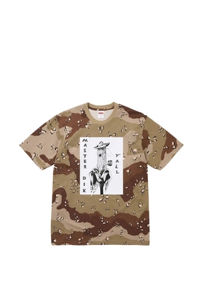 Supreme x Mike Kelley camouflage-print T-shirt - Brown