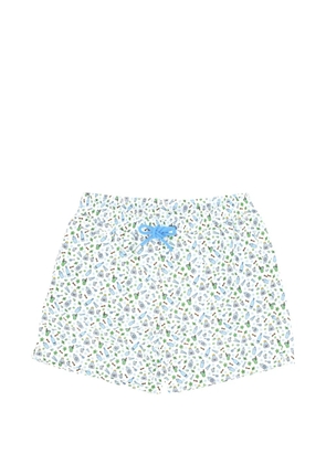 MC2 Saint Barth cocktail-print drawstring swim shorts - White