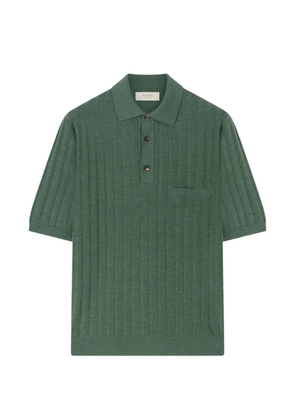 RETORI front-pocket wool polo shirt - Green