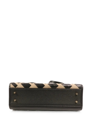 Furla interwoven leather shoulder bag - Black