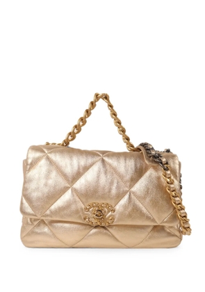 CHANEL Pre-Owned 19 large quilted shoulder bag - Gold