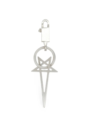 Rick Owens pentagram keychain - Silver