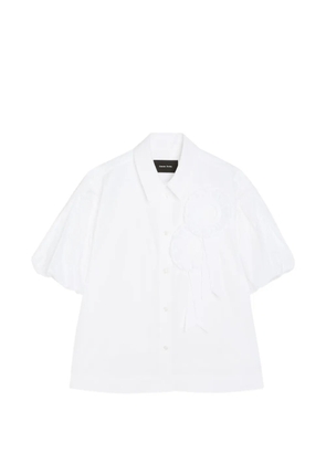 Simone Rocha rosette-detail puff-sleeve shirt - White
