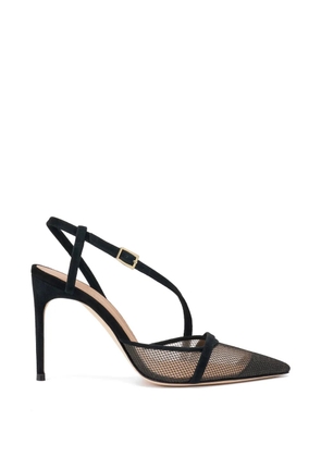 Malone Souliers Valeria mesh slingback pumps - Black