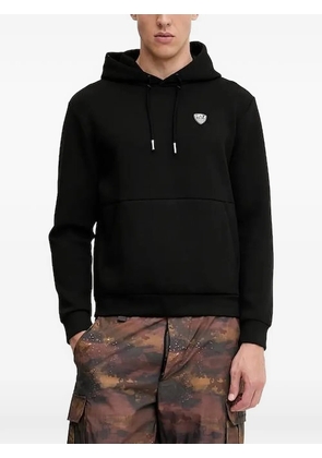 Ea7 Emporio Armani logo-patch hoodie - Black