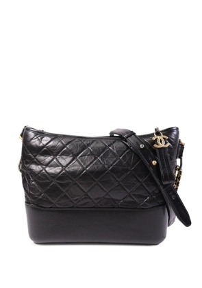 CHANEL Pre-Owned Gabrielle quilted lambskin shoulder bag - Black