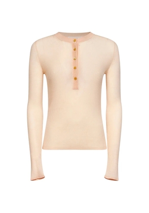 Chloé ribbed-knit long-sleeve top - Orange
